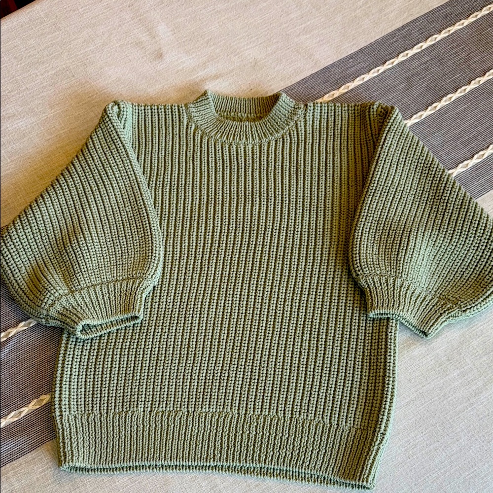 Women's Green Knit Sweater